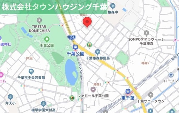 地図(ご来店お待ちしております！043-221-3600)