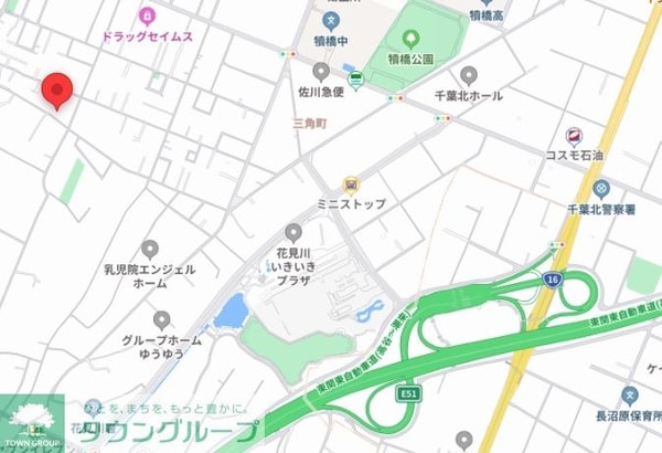 地図(現地待ち合わせ歓迎♪お問合せはタウンハウジング千葉店まで！)