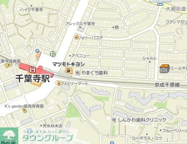 地図(現地待ち合わせ歓迎♪お問合せはタウンハウジング千葉店まで！)