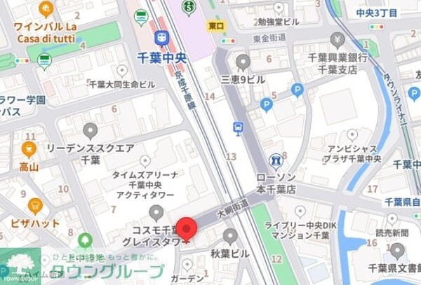 地図(お部屋探しは【タウンハウジング千葉店】にお任せ下さい♪)