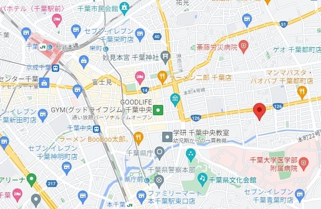地図(ご来店お待ちしております！043-312-6124)