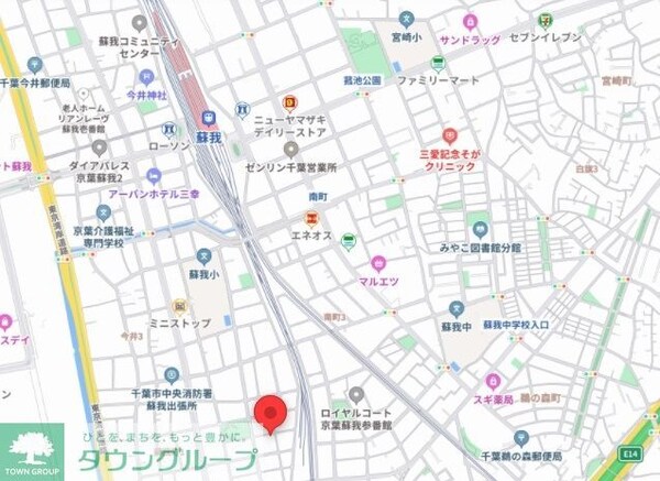 地図(現地待ち合わせ歓迎♪お問合せはタウンハウジング蘇我店まで！)