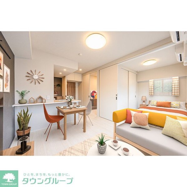 リビング・居室(家具・調度品等はCG 加工です。実際の賃貸住居 には含まれ…)