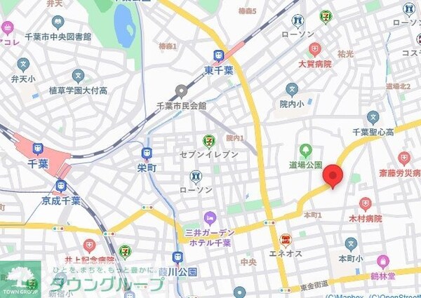 地図(ご来店お待ちしております！043-221-3600)