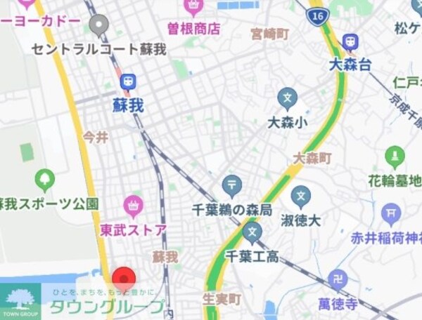 地図(ご来店お待ちしております！043-312-6124)