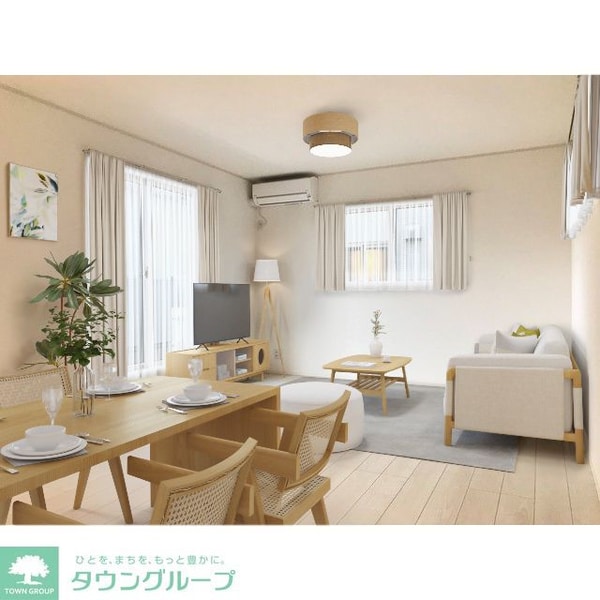 リビング・居室(家具・調度品等に関しては実際の賃貸住宅には含まれません。)