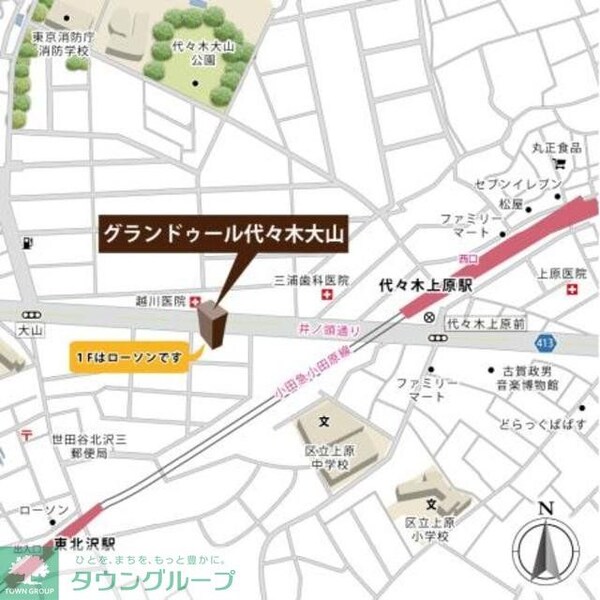 地図(お部屋探しはタウンハウジングへ♪)