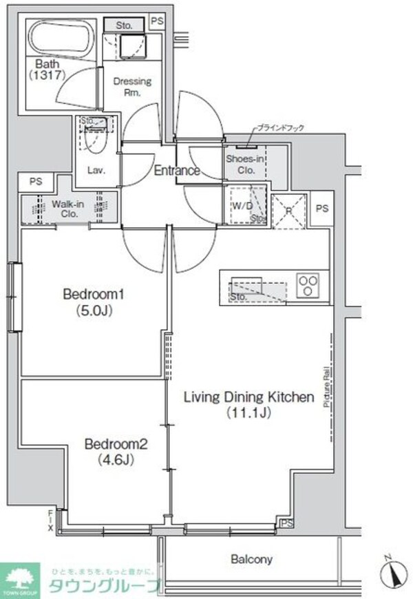 間取図(平面図)(Dタイプ)