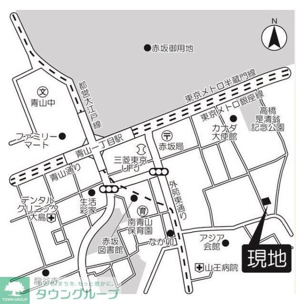 地図(お問合せは(株)タウンハウジング東京へ)