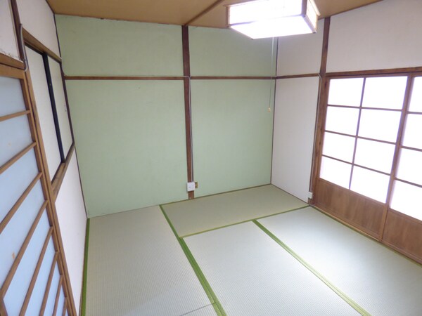 居室(グリーンの壁がオシャレなです)